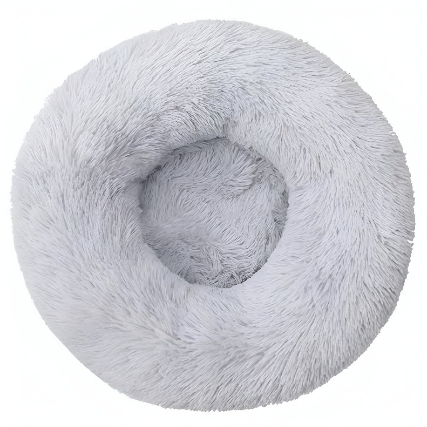Round Plush Pet Bed with Inner Cushion