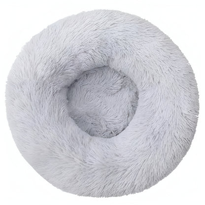 Round Plush Pet Bed with Inner Cushion