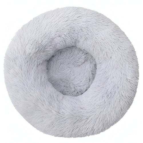 Round Plush Pet Bed with Inner Cushion